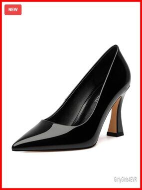 Women's Patent Leather Pointed Toe Stiletto Pumps 3 Inch Heels
